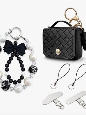 Beaded Phone Wrist-strap with Earbud Case
